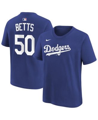 Big Boys and Girls Mookie Betts Royal Los Angeles Dodgers Name & Number T-Shirt