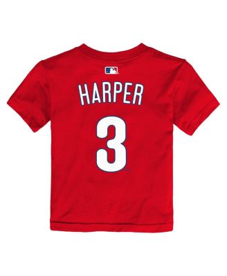 Toddler Bryce Harper Red Philadelphia Phillies Name Number T-Shirt
