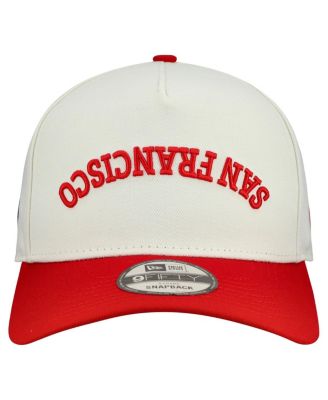 Men's Cream San Francisco 49ers Upside Down 9FIFTY A-Frame Snapback Hat