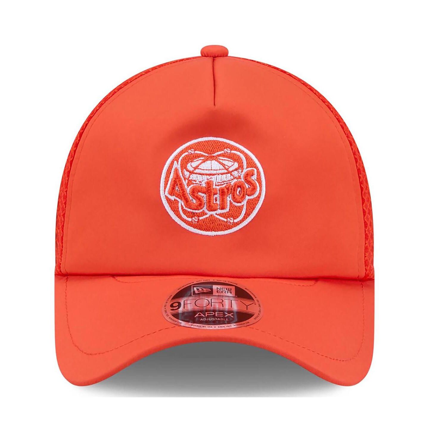 Мужская кепка New Era Orange Houston Astros 2026 Batting Practice Alternate Apex 9FORTY Adjustable Hat — фото 4