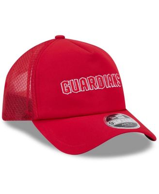 Men's Red Cleveland Guardians 2026 Batting Practice Alternate Apex 9FORTY Adjustable Hat