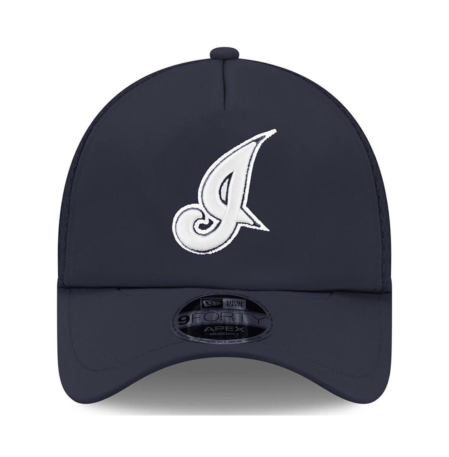 Мужская кепка New Era Navy Cleveland Indians 2026 Batting Practice Alternate Apex 9FORTY Adjustable Hat — фото 4