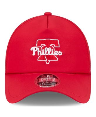 Men's Red Philadelphia Phillies 2026 Batting Practice Alternate Apex 9FORTY Adjustable Hat