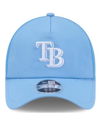 Men's Light Blue Tampa Bay Rays 2026 Batting Practice Apex 9FORTY Adjustable Trucker Hat