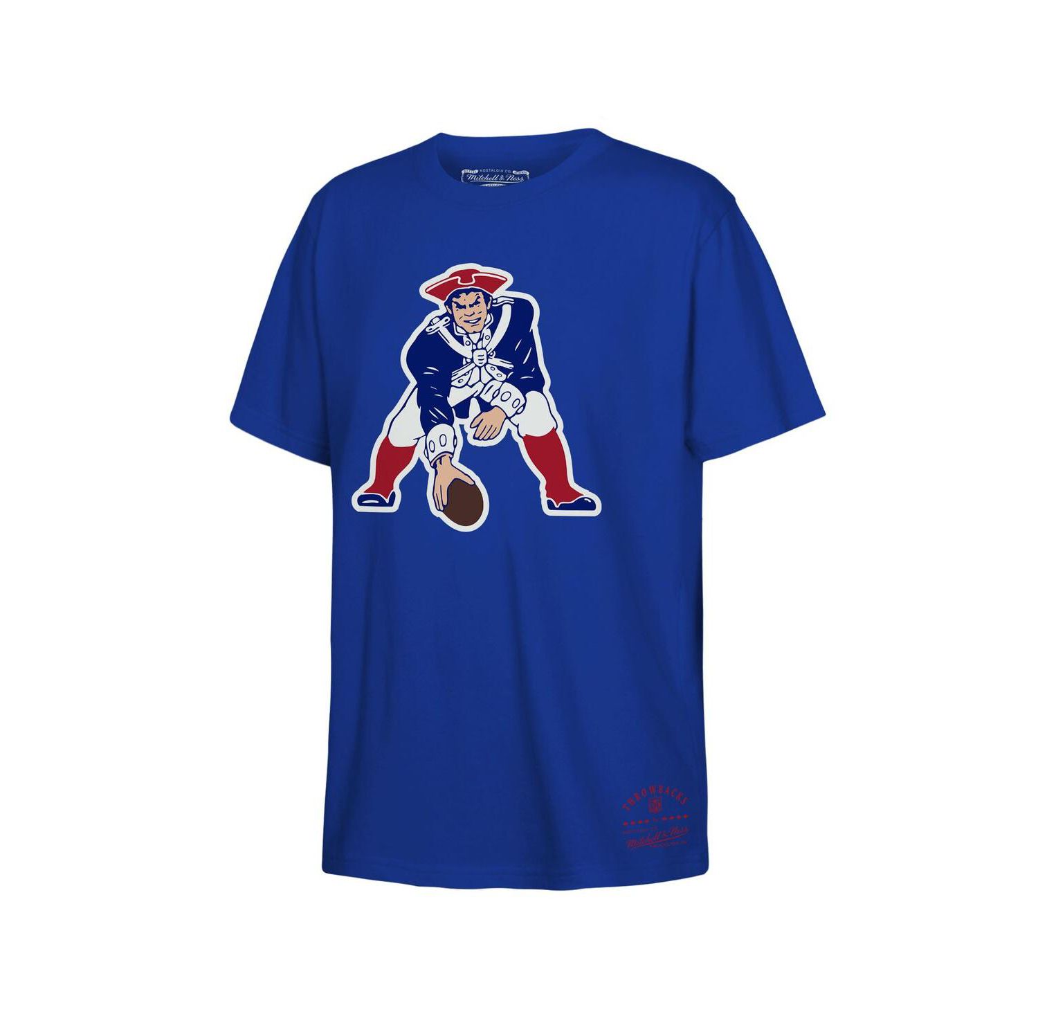 Big Boys and Girls Royal New England Patriots Retro Logo T-Shirt