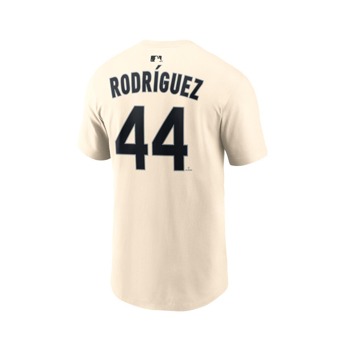 Мужская футболка Nike Julio Rodríguez Natural Seattle Mariners Name & Number — фото 3