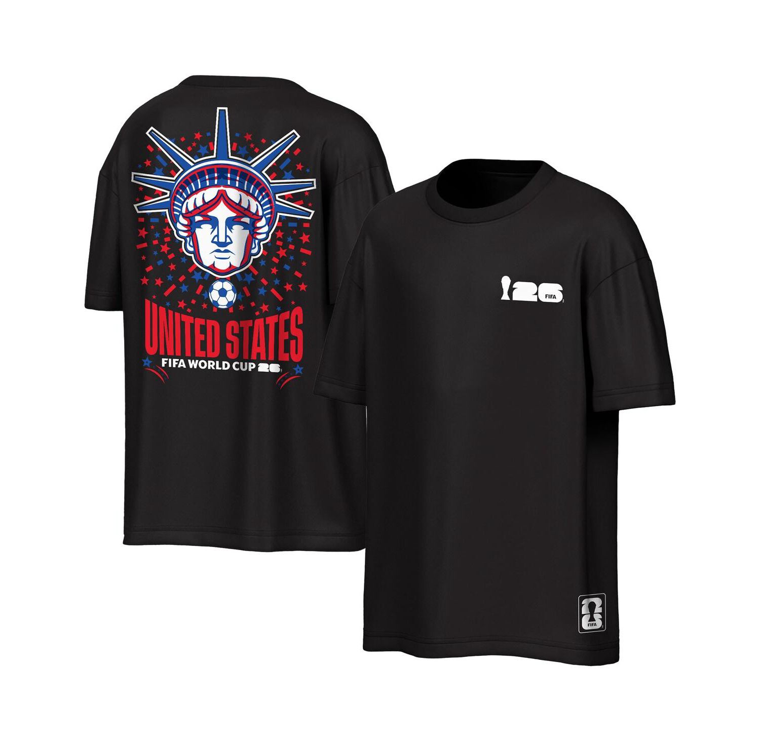 Men's Black USMNT FIFA World Cup 2026 Rally Oversized 2-Hit T-Shirt