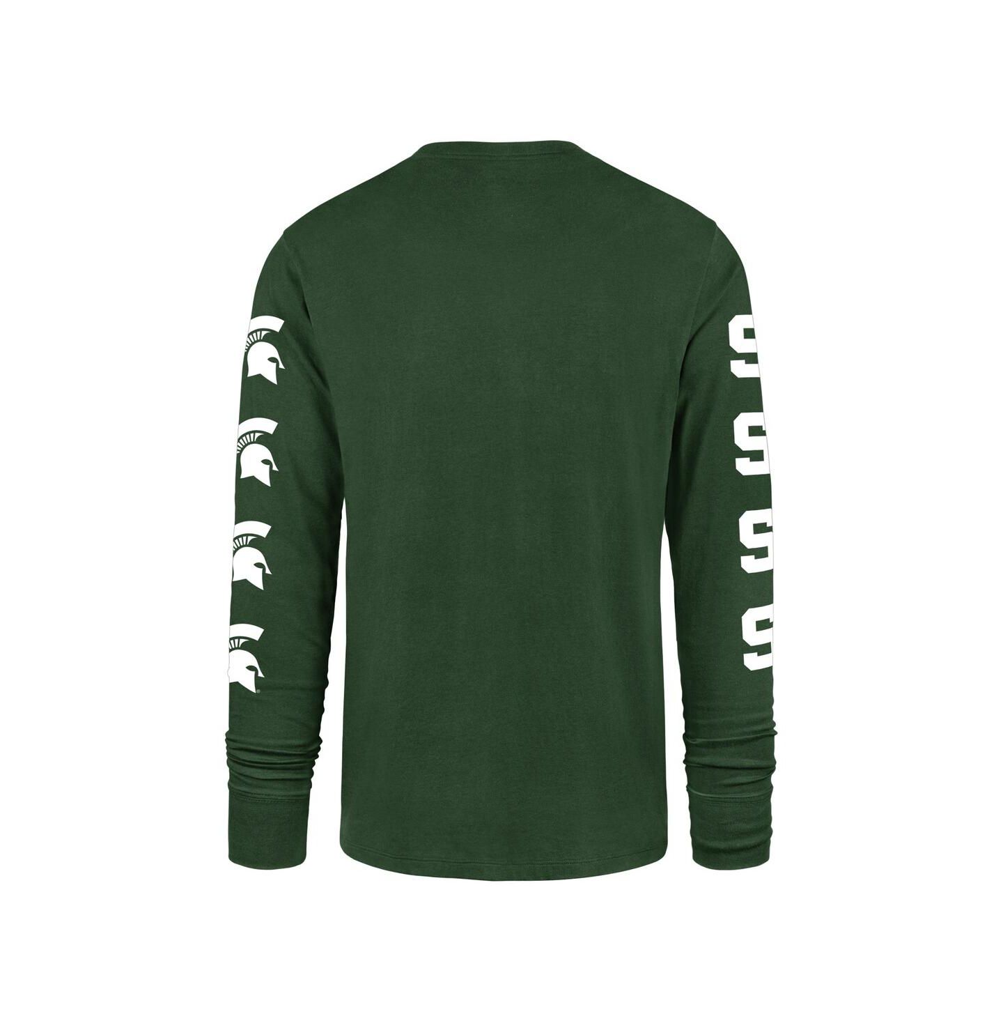 Мужская футболка '47 Brand Green Michigan State Spartans Go Big Long Sleeve — фото 2