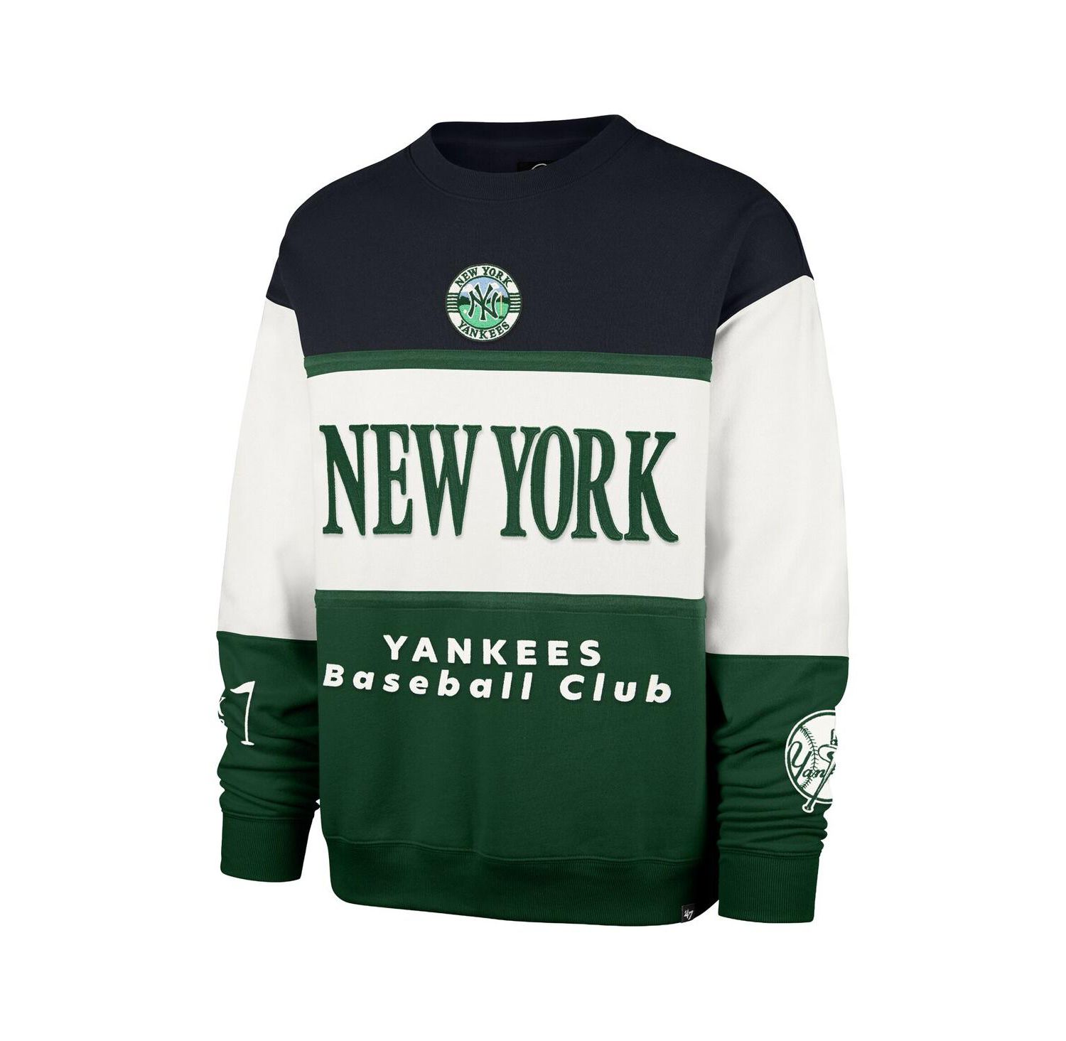 Men's Green New York Yankees Tee Up Maximalist Fleece Sweatshirt