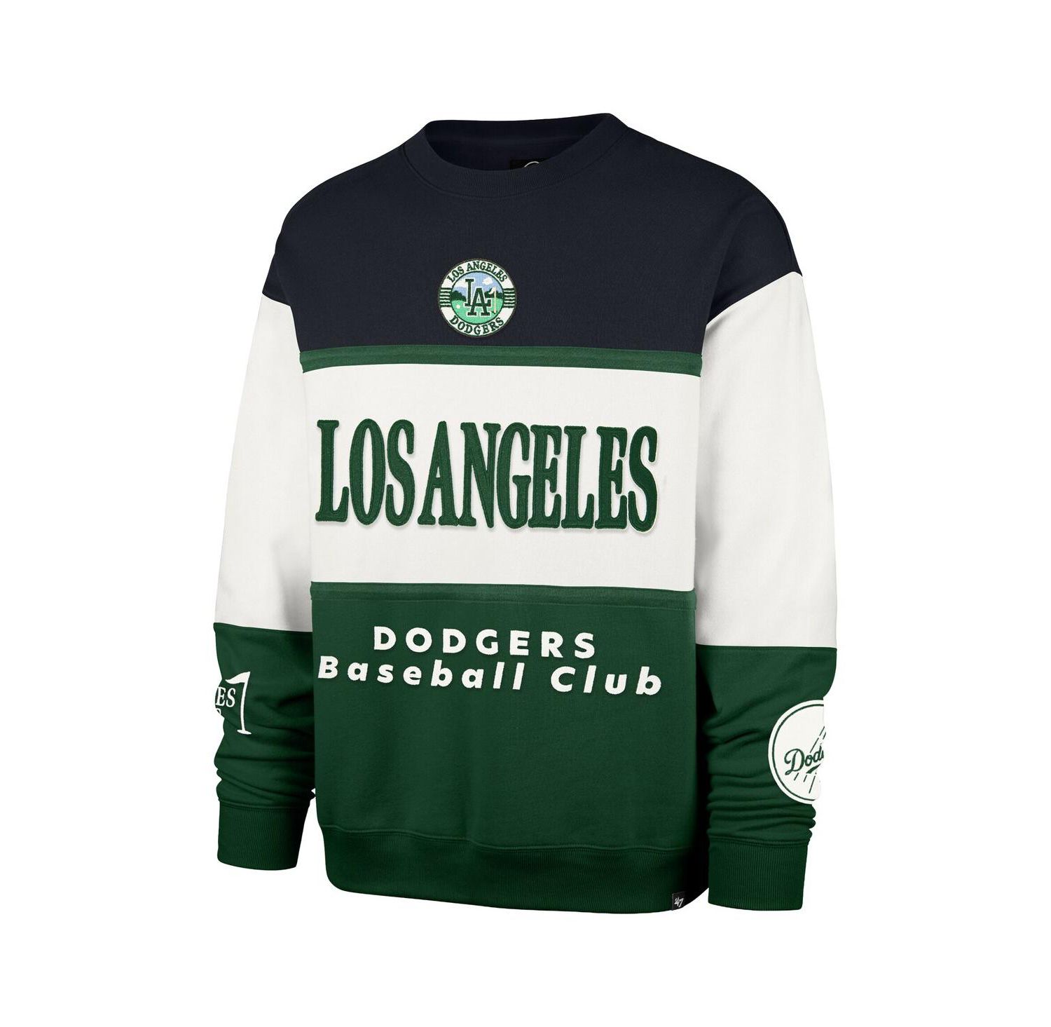 Men's Green Los Angeles Dodgers Tee Up Maximalist Fleece Sweatshirt