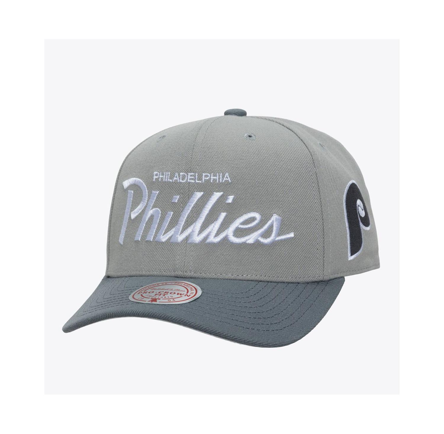 Men's Gray Philadelphia Phillies Cooperstown Thunderstorm Head Coach Pro-Crown Adjustable Hat