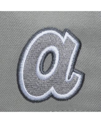 Men's Gray Atlanta Braves Cooperstown Thunderstorm Head Coach Pro-Crown Adjustable Hat