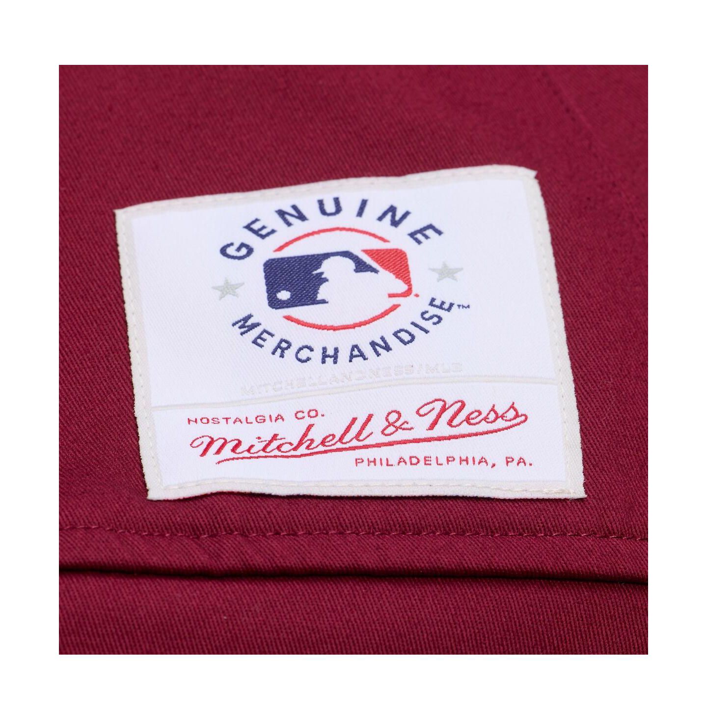 Женская куртка Mitchell & Ness Burgundy Philadelphia Phillies Script Mechanic Cropped Full-Zip — фото 3