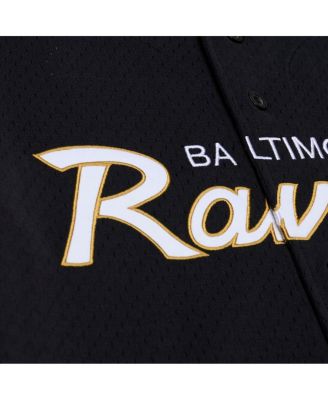 Men's Black Baltimore Ravens Head Coach Mesh Full-Button Fashion Jersey