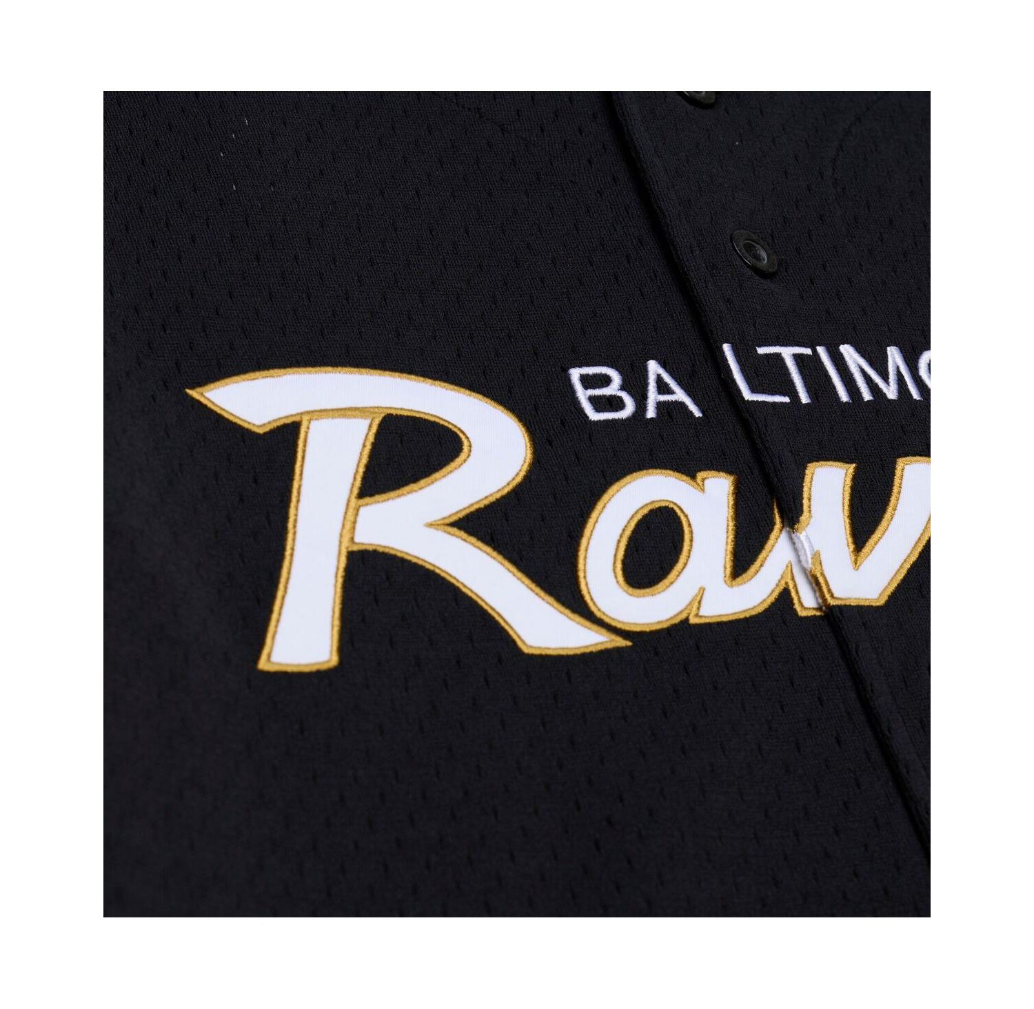 Men's Black Baltimore Ravens Head Coach Mesh Full-Button Fashion Jersey