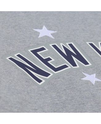 Women's Heather Gray New York Yankees Pep Rally Cropped Boxy T-Shirt
