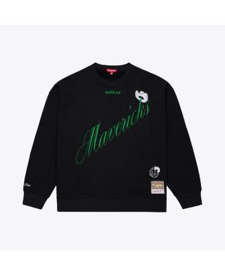 Women's Black Dallas Mavericks Hardwood Classics Script Lightweight Sweatshirt