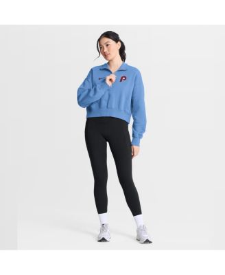 Women's Light Blue Philadelphia Phillies Primetime Phoenix Fleece Half-Zip Sweatshirt