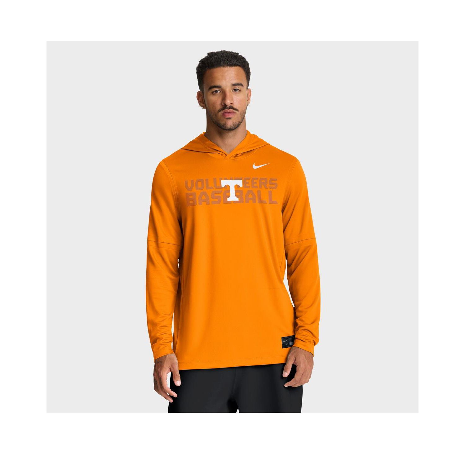 Men's Tennessee Orange Tennessee Volunteers Dugout Dri-FIT Long Sleeve Hooded T-Shirt