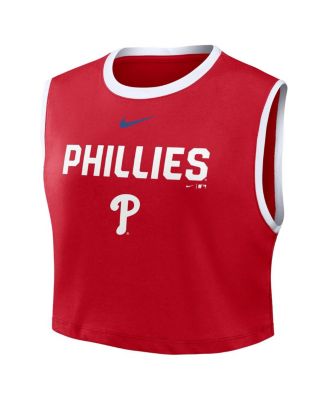 Women's Red Philadelphia Phillies Primetime Loose Dri-FIT Cropped Tank Top