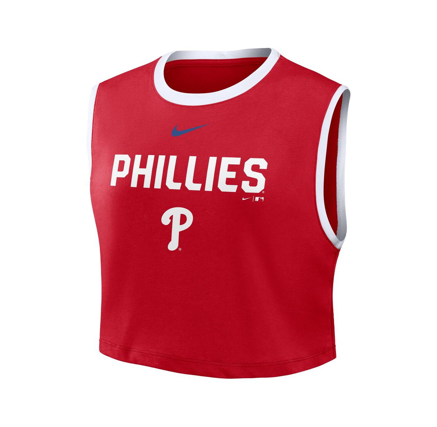 Women's Red Philadelphia Phillies Primetime Loose Dri-FIT Cropped Tank Top