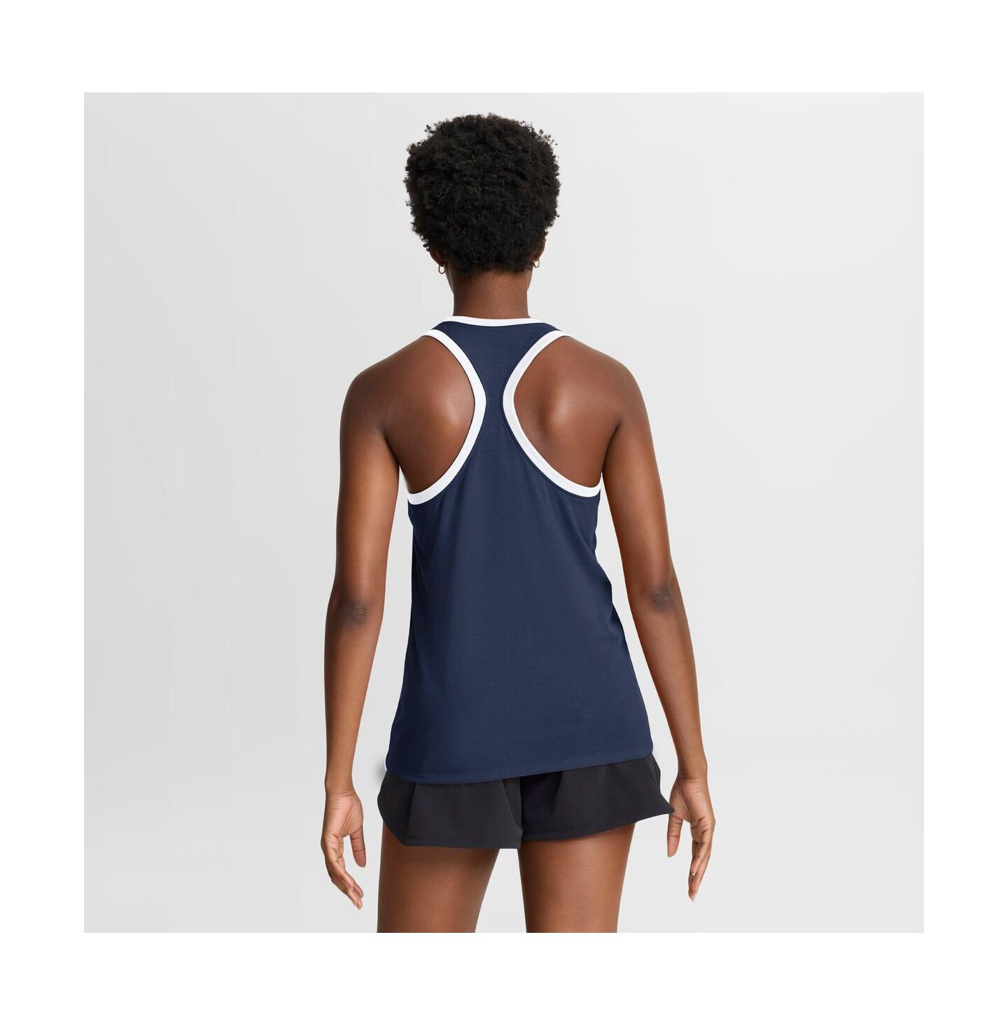 Женский топ Nike Navy Detroit Tigers Tri-Blend Dri-FIT Racerback — фото 4