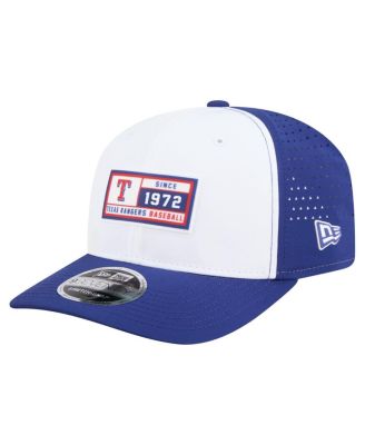 Men's White/Royal Texas Rangers Established Patch 9SEVENTY Adjustable Hat