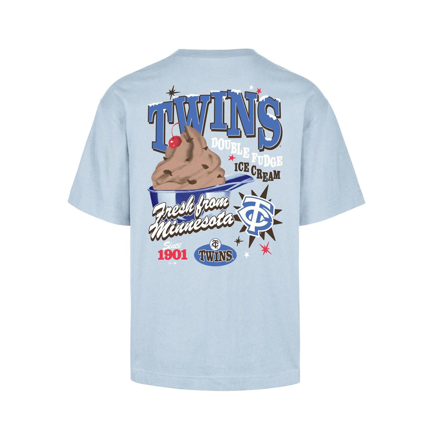 Мужская футболка '47 Brand Light Blue Minnesota Twins Ice Cream Parlor Foundation — фото 2