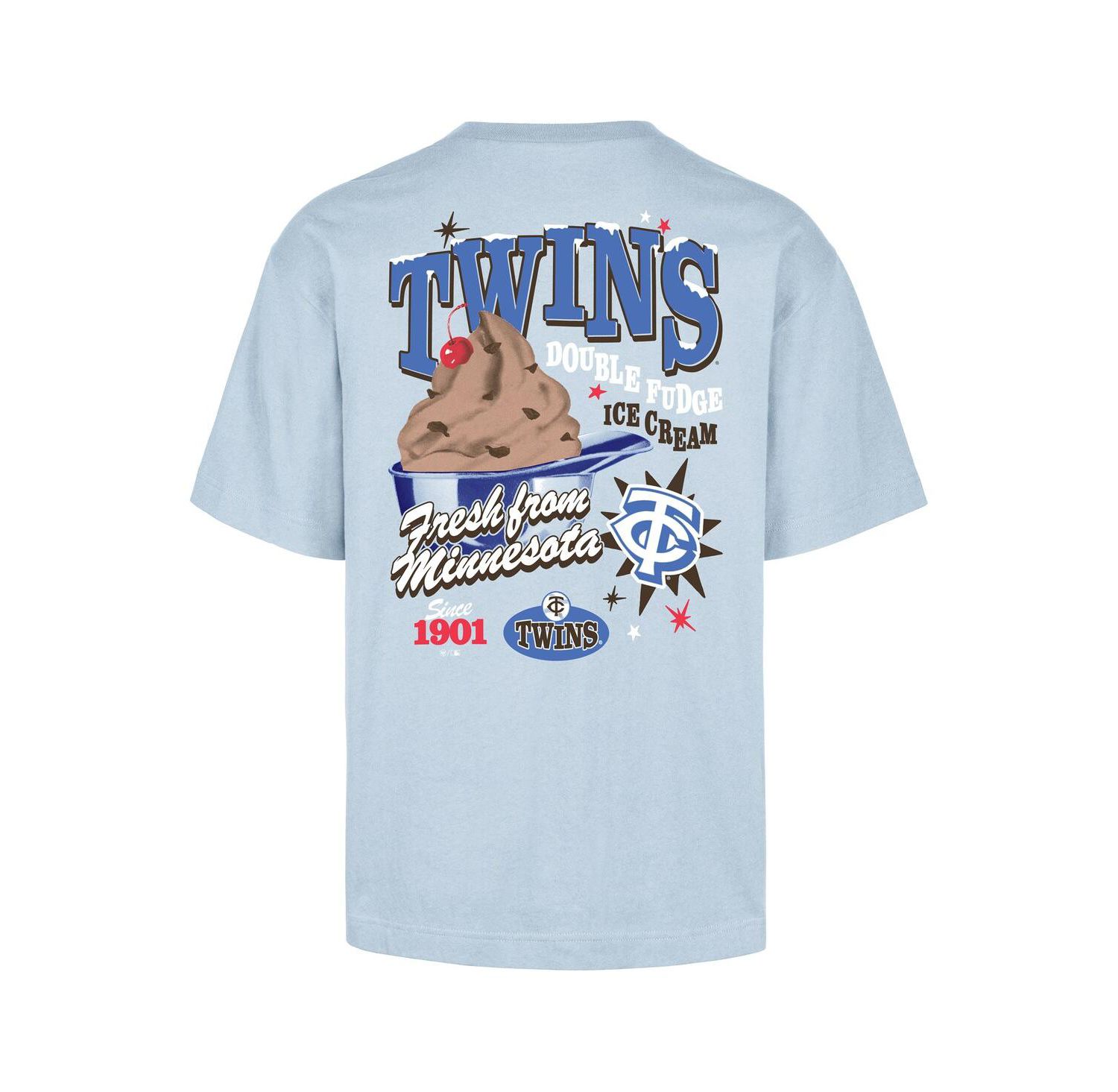 Men's Light Blue Minnesota Twins Ice Cream Parlor Foundation T-Shirt
