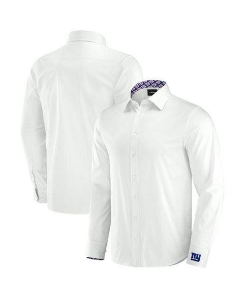 Мужская рубашка J. Palmer White New York Giants Man-In-Motion Long Sleeve Button-Up Dress Shirt