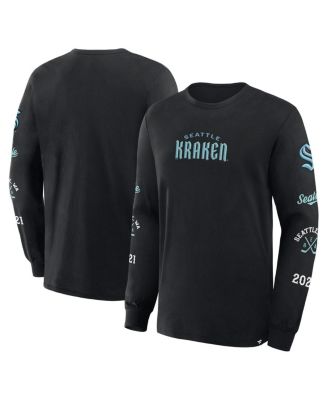 Men's Black Seattle Kraken Boxed In Legacy Long Sleeve T-Shirt