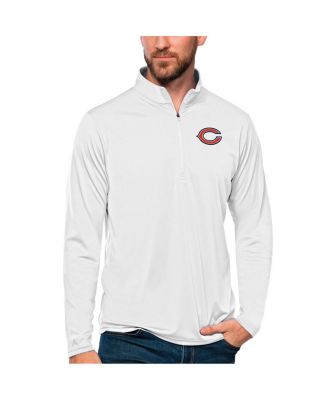Men's White Chicago Bears Tribute Quarter-Zip Lightweight Pullover