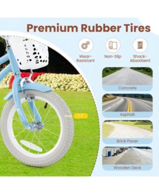 18 Inch Kids Bike with Adjustable Seat and Bell for Kids 3-8 Years Olds