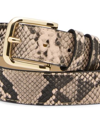 Steve Madden Snake Printed Polyurethane Fashion Belt - Macy display picture 1