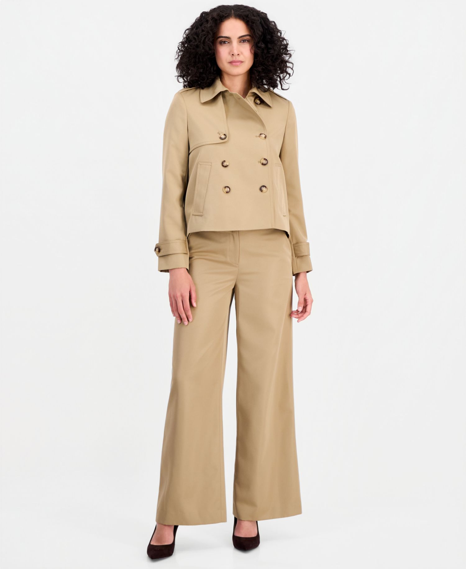 Women's Cropped Trench Coat