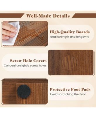 6-Tier Geometric Bookshelf with 2 Anti-Tipping Kits for Home Office