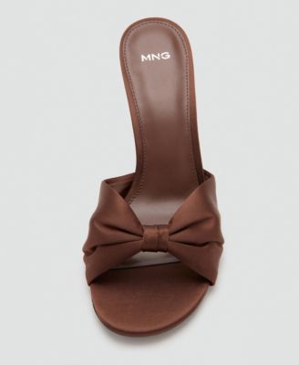 Women's Satin-Finish Bow Sandals