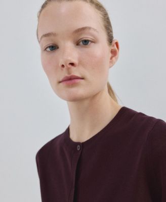 Women's Fine-Knit Straight-Fit Cardigan