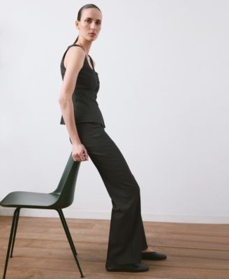 Women's Peplum Buttoned Vest