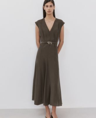 Women's Double-Belted A-Line Dress
