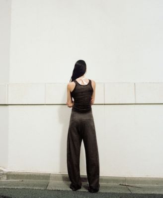 Women's Belt Pleated Pants