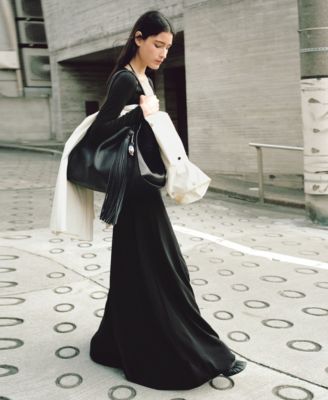 Women's Combined Fine-Knit Collar Dress