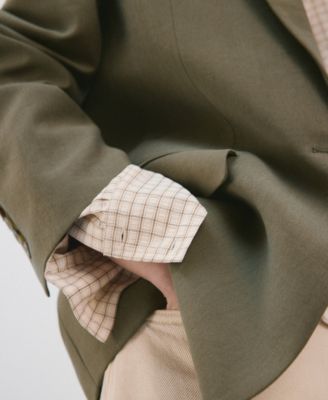 Women's Lapel Pockets Straight Suit Jacket