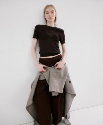 Women's Short-Sleeved Knitted Sweater