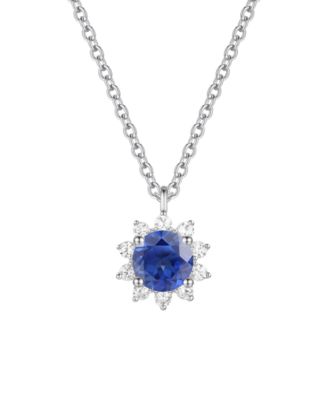 Citrine (3/4 ct. t.w.) & Lab Grown White Sapphire (1/4 ct. t.w.) Necklace in 14k Gold Over Sterling Silver (Also Available in Multi-Stones)