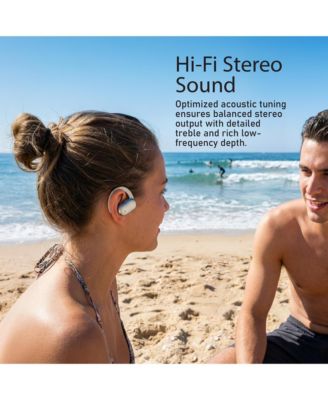 Open Ear Wireless Earbuds with Smart Digital Display and Over Ear Hooks