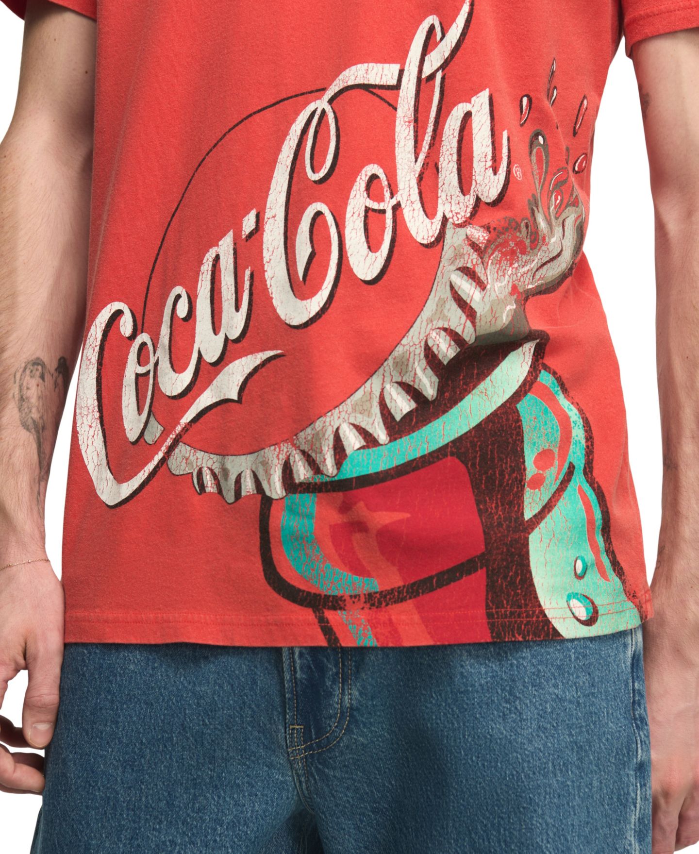 Мужская футболка Lucky Brand Retro-Inspired Coca Cola Crewneck, цвет: Красный — фото 3