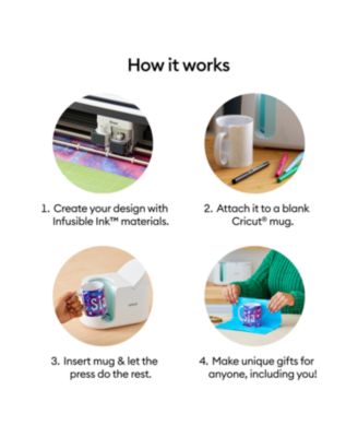 Mug Press Heat Press Machine with 12 Mugs Bundle