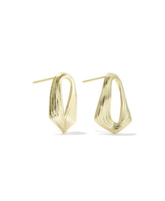 14k Gold Over Brass Kira Stud Earrings