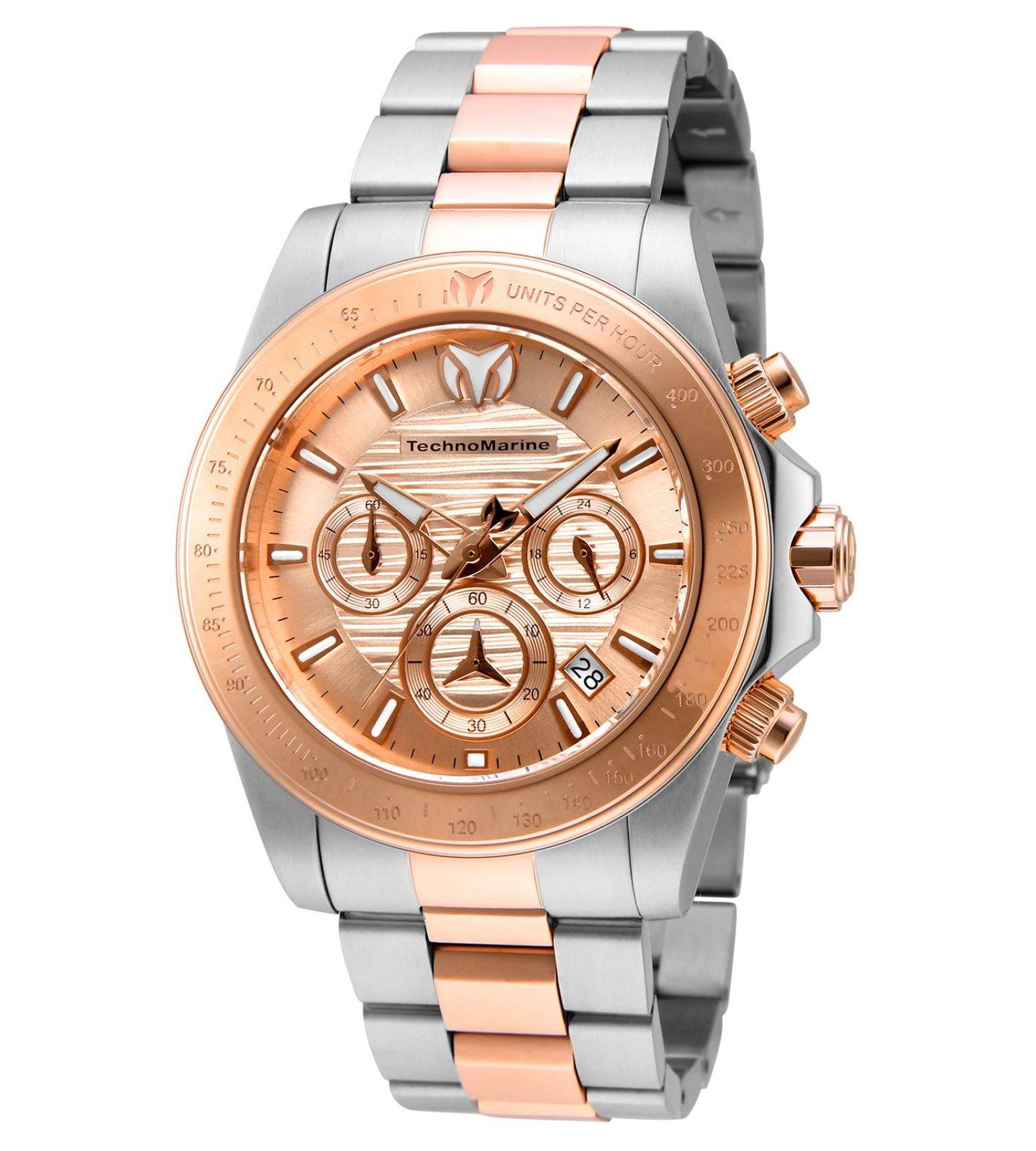 Мужские часы TechnoMarine TM-219007 Manta Quartz Chronograph Dial, цвет: Золотой — фото 1